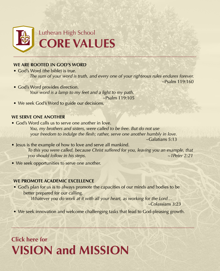 Core Mission Vision Lutheran High School Of Indianapolis